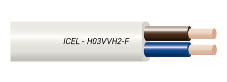Ledning 2X0,75 H03Vvh2-F Sort Rg100 ⎮ 5705151009586 ⎮ 0832102040 ⎮ 0832102040 ⎮ C03227 Black