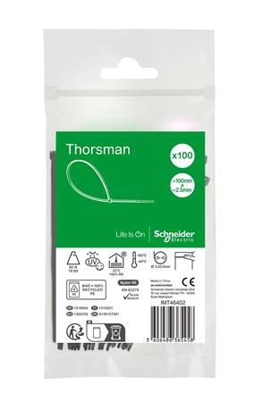 Kabelbinder 100X2,5Mm Sort 100 Stk - Billigelogvvs.dk -