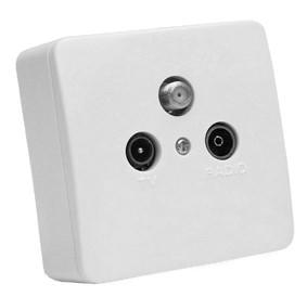 Antenneudtag Tv+R+Data Slut 1M Hvid ⎮ 5401006196 ⎮ 5401006196 ⎮ 5401006196 ⎮