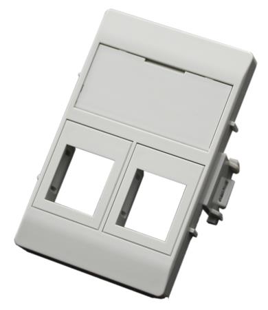 Dataudtag 2Xrj45 Keystone Type C Grå - Billigelogvvs.dk -