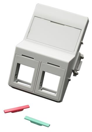 Dataudtag 2Xrj45 Keystone Type C Skrå Gr - Billigelogvvs.dk -