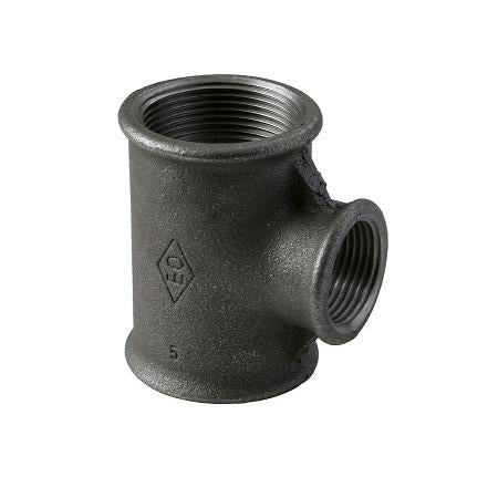 T-Stykke Sort 1X3/4X3/4 - Billigelogvvs.dk -