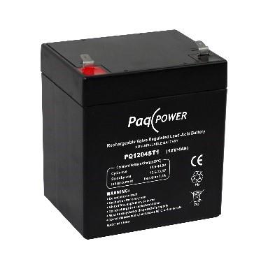 Paqpower Blybatteri 12V/4,5Ah T1 - Billigelogvvs.dk -