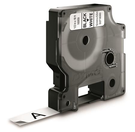 Dymotape D1 12Mmx5,5M Sort/Hvid ⎮ 5411313169592 ⎮ 900051253 ⎮ 9797001274 ⎮ S0718060