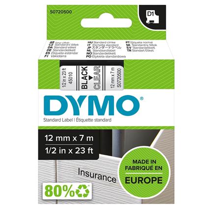Dymotape D1 12Mmx7M Sort/Transp ⎮ 5411313450102 ⎮ 900051279 ⎮ 9797300470 ⎮ S0720500