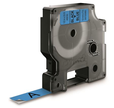 Dymotape D1 12Mmx7M Sort/Blå ⎮ 5411313450164 ⎮ 900051291 ⎮ 9797300535 ⎮ S0720560