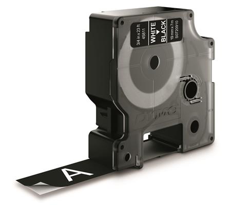 Dymotape D1 19Mmx7M Hvid/Sort ⎮ 5411313452212 ⎮ 900051323 ⎮ 9797300140 ⎮ S0720910