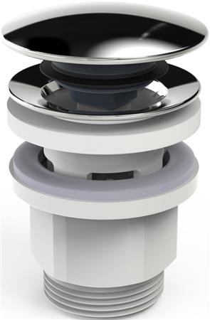 Bundventil Push Up 1 1/4" Krom ⎮ 6414150091018 ⎮ 747014310 ⎮ 0270005576 ⎮ 200060