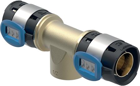 Geberit Flowfit T-Stykke Muf 25 1/2" 25 - Billigelogvvs.dk -