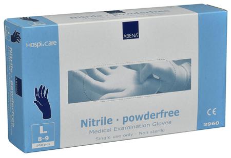 Nitril Handsker Pudderfri Str.L - Billigelogvvs.dk -