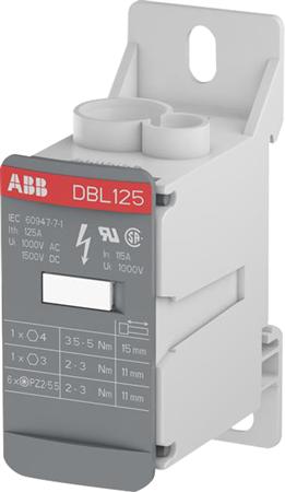 Abb Distributionsblok Type Dbl 125A ⎮ 3472599856585 ⎮ 2121720898 ⎮ 2121720898 ⎮ 1SNL312510R0000