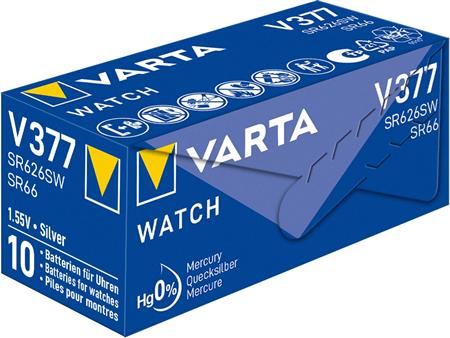 Batteri V377 Sr66 1,55V 27Mah ⎮ 4008496245932 ⎮ 900047165 ⎮ 9494600224 ⎮ 377101111