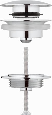 Krom Pop-Up Bundventil 1 1/4" - Billigelogvvs.dk -