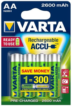 Genopladeligt Batteri Aa 2600Mah 4-Pak ⎮ 4008496745975 ⎮ 900047457 ⎮ 9494650504 ⎮