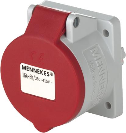 Cee Udtag Indbygning 5P 16A 400V Ip44 H6 ⎮ 4015394206156 ⎮ 00000 ⎮ 5428430011 ⎮ 3385