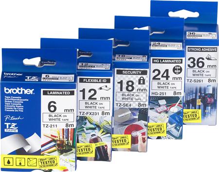 Tape Tze231 Hvid/Sort 12Mm ⎮ 4977766685177 ⎮ 900058027 ⎮ 9597005027 ⎮ BROTZ231