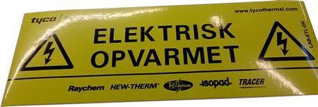 Advarsels-Mærke Varmekabel Etl ⎮ 5017455001167 ⎮ 9935000749 ⎮ 9935000749 ⎮ C97690-000