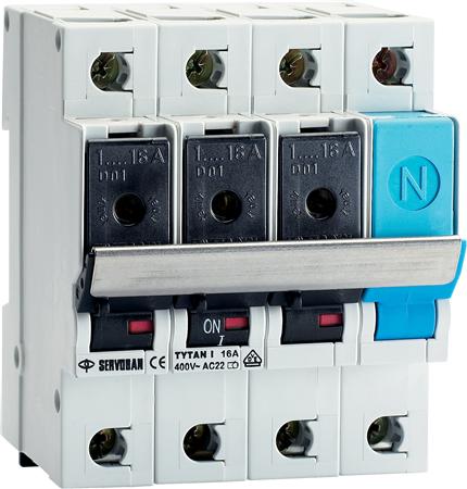 Gruppeafbryder 3P+N 16A Tytan1 - Billigelogvvs.dk -