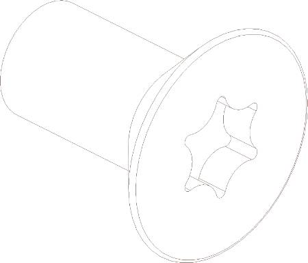 Skrue, Undersænket, Torx - Billigelogvvs.dk -