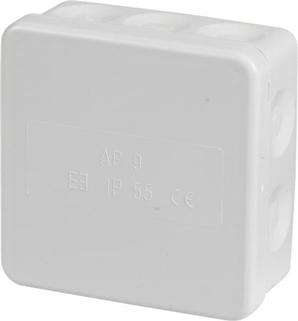 Forgreningsdåse Grå/Ip65 Ap9 - Billigelogvvs.dk -