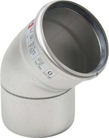 Bøjning 45 Grader Ø110Mm Aisi304 ⎮ 5705499401349 ⎮ 160205110 ⎮ 0216127599 ⎮