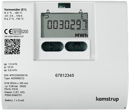 Multical® 403, 2,5M3, Returmontage ⎮ 5706567004820 ⎮ 488350278 ⎮ 0248257411 ⎮ 488350278