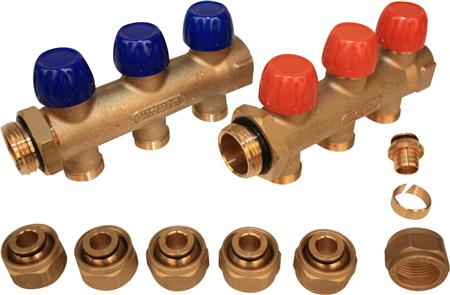 1" Fordeler Rørssæt 3 Afgr. M/16X2 Alu ⎮ 5708525423155 ⎮ 046321203 ⎮ 0204201016 ⎮