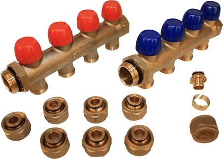 1" Fordeler Rørssæt 4 Afgr. M/16X2 Alu ⎮ 5708525423469 ⎮ 046321204 ⎮ 0204201029 ⎮