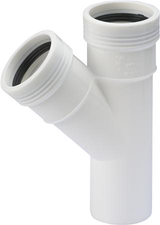 Wavin Pp 50/50X45Gr Grenrørhvid ⎮ 5907444311233 ⎮ 186381350 ⎮ 0218161485 ⎮