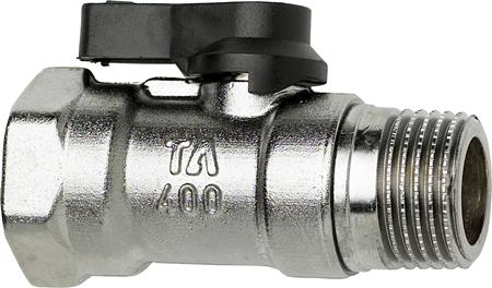 Ta 400 1/2" Kuglehane Sort Muffe/Nippel ⎮ 7318793742100 ⎮ 743523494 ⎮ 0274020049 ⎮ 58410615