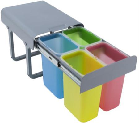 Affaldsbeholder Skinne 4 X 8 L Spande ⎮ 7393069025859 ⎮ 684151400 ⎮ 0200202386 ⎮ EKKO4