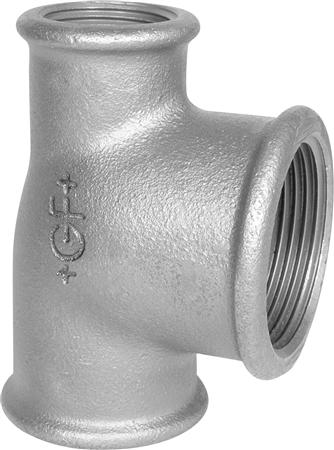 +Gf+ T-Stykke Sort 1 1/4X1 1/4X1/2 ⎮ 7611205314118 ⎮ 000130300 ⎮ 0201136304 ⎮ 770130156