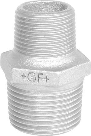 +Gf+ Brystnippel Galv. 1 1/4X1 - Billigelogvvs.dk