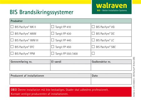 Bis Pacifyre Id-Klistermærke Dk ⎮ 8712993878666 ⎮ 018069991 ⎮ 1939000455 ⎮