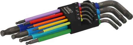 Unbrako®-Nøglesæt Farvede - 9 Dele ⎮ 1297421307 ⎮ 909100330 ⎮ 1297421307 ⎮ C1997LM/9P