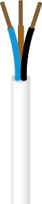 Ledning 3X1,0 Pka Hvid Rg100 - Billigelogvvs.dk -