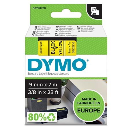 Dymotape D1 9Mmx7M Sort/Gul ⎮ 5411313409186 ⎮ 900051269 ⎮ 9797100515 ⎮ S0720730