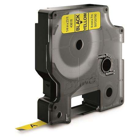 Dymotape D1 6Mmx7M Sort/Gul ⎮ 5411313436182 ⎮ 900051277 ⎮ 9797100366 ⎮ S0720790