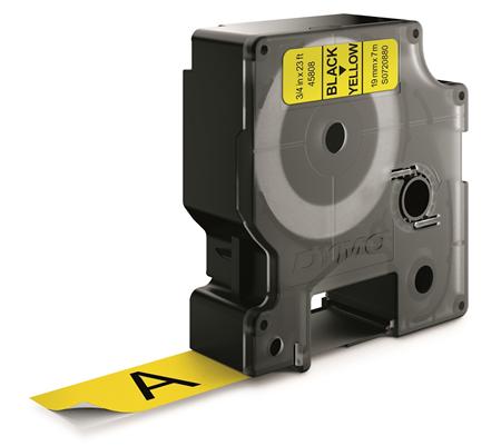 Dymotape D1 19Mmx7M Sort/Gul ⎮ 5411313452182 ⎮ 900051317 ⎮ 9797300111 ⎮ S0720880