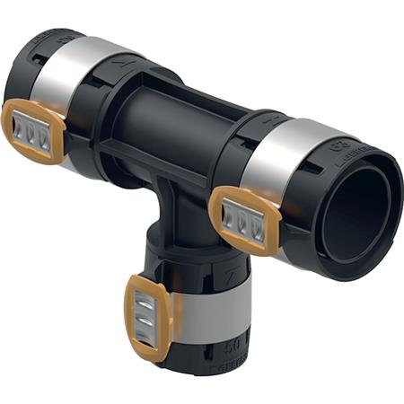 Geberit Flowfit T-Stykke 75-63-75 ⎮ 5401065366 ⎮ 088531674 ⎮ 5401065366 ⎮ 620.147.00.1