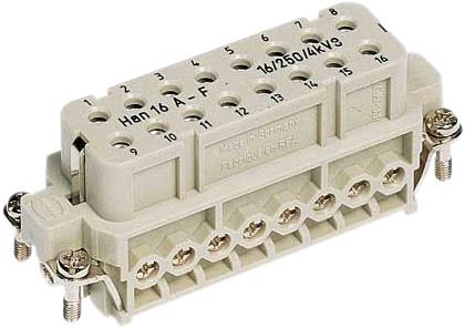 Stikindsats Han A 16-Pol Skrue Hunstik ⎮ 5428332041 ⎮ 5428332041 ⎮ 5428332041 ⎮ 09200162812