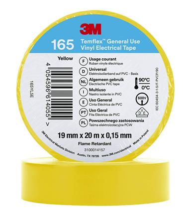 Tape Vinyl 165 19Mmx20M Gul ⎮ 4054596614055 ⎮ 978700041 ⎮ 8739100419 ⎮ 165YL5E