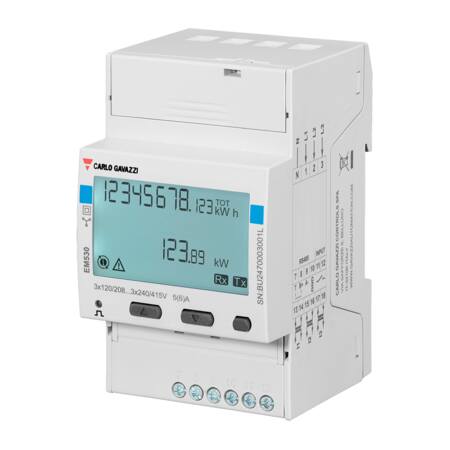 Energimåler 3-Faser Mid-A 5A Modbus ⎮ 5401062928 ⎮ 5401062928 ⎮ 5401062928 ⎮ EM530DINAV53XS1PFA