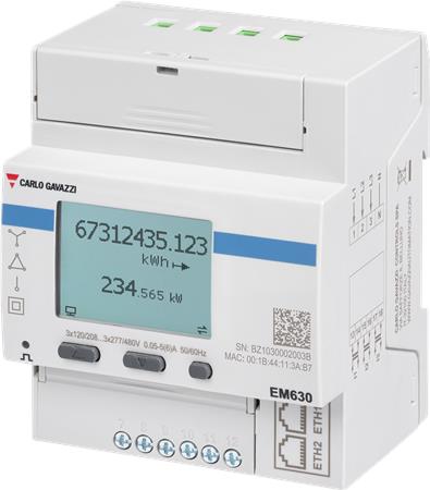 Energimål 3F Std 5A Ct Modbus Tcp Din ⎮ 5401073445 ⎮ 5401073445 ⎮ 5401073445 ⎮ EM630BAV53XE2XXX