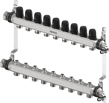 Uponor Vario S Fordelerrørsæt 9 Kredse L ⎮ 0200207163 ⎮ 046230109 ⎮ 0200207163 ⎮ 1140870