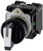 Omskifter, 22Mm, Rund, Plast, Sort, Hvid