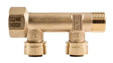 Roth Quickpush Bronze Fordeler 2 X 15Mm ⎮ 5401074999 ⎮ 046217502 ⎮ 5401074999 ⎮ 0462175024576
