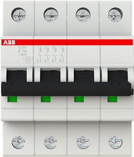 Automatsikring C10A 4P 6Ka 4M ⎮ 4016779075718 ⎮ 5401003821 ⎮ 5401003821 ⎮ 2CDS254001U0104