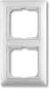 B55 Ramme, 2 Moduler, Blank Hvid