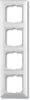 B55 Ramme, 4 Moduler, Blank Hvid